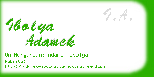 ibolya adamek business card